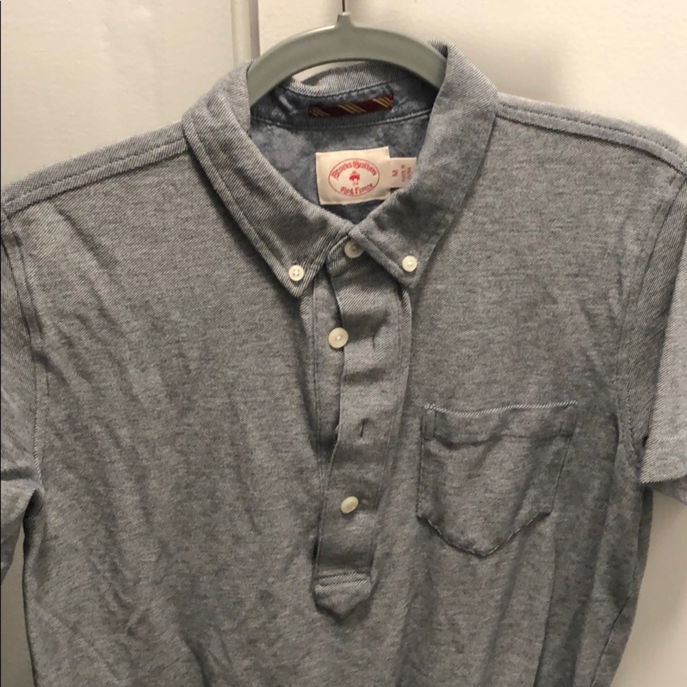 Brooks brothers red fleece 4 button polo medium